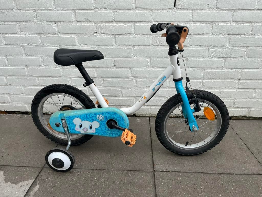 Btwin 14 inch kinderfiets, Fietsen en Brommers, Fietsen | Kinderfietsjes, Zijwieltjes, Gebruikt, Velgrem, Ophalen of Verzenden