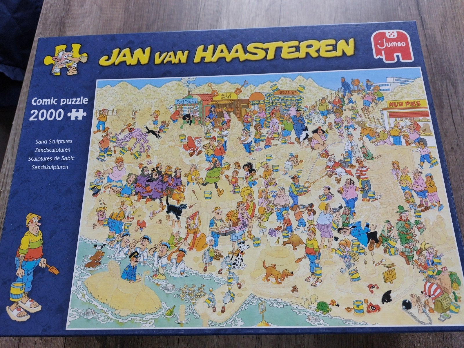Jan van Haasteren Puzzel 2000 Stukjes - Zandsculpturen, Hobby en Vrije tijd, Ophalen of Verzenden, Meer dan 1500 stukjes, Zo goed als nieuw