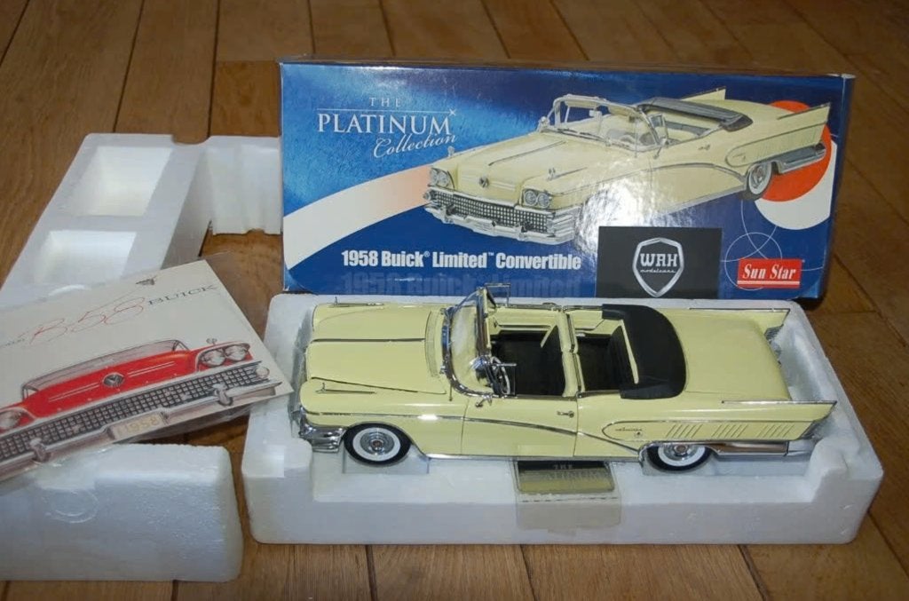 1:18 BUICK LIMITED CONVERTIBLE l.yellow Sun star inbox WRH, Verzenden, Zo goed als nieuw, Auto, Sun Star
