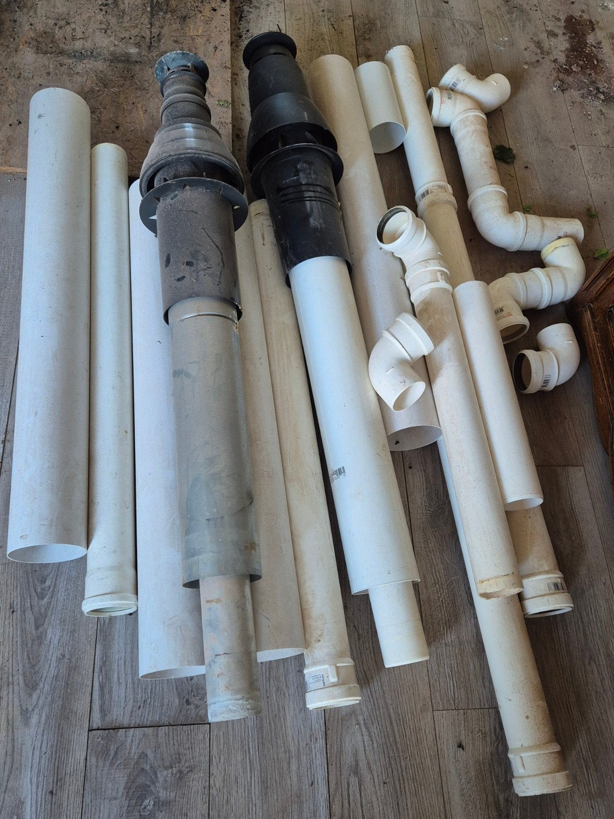 Diverse pvc afvoerbuizen en bochten, Doe-het-zelf en Verbouw, Ophalen, Bochten, Gebruikt, Pvc