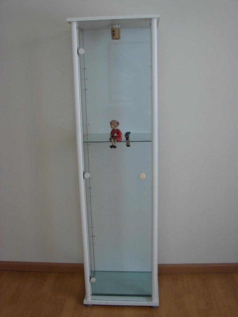vitrinekast, Huis en Inrichting, Kasten | Vitrinekasten, Ophalen, Minder dan 50 cm, Zo goed als nieuw, Modern