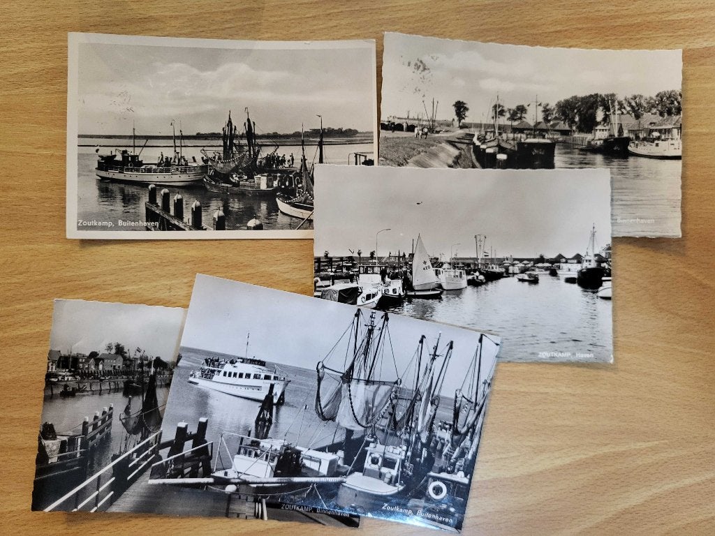 ansicht ZOUTKAMP Binnenhaven Buitenhaven (5x), Ophalen of Verzenden, Voor 1920, Groningen