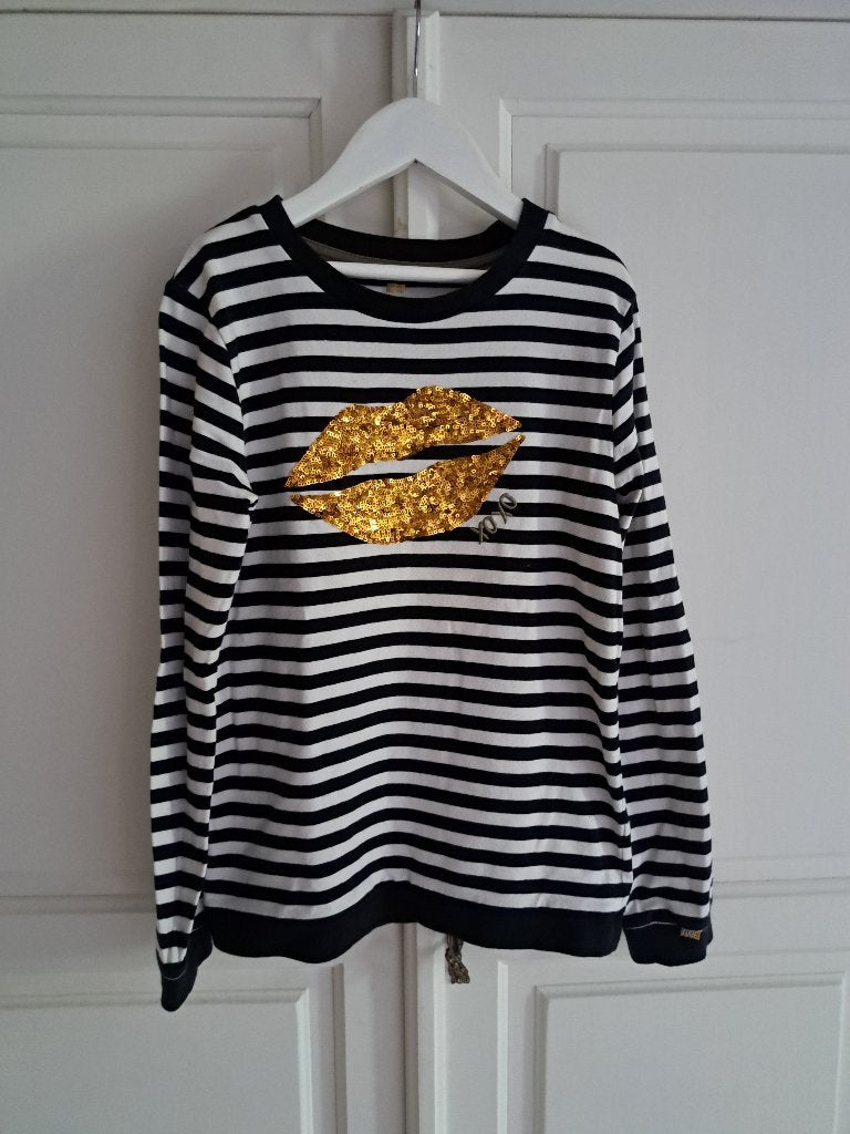 gestreept t-shirt (WE) 134/140, Kinderen en Baby's, Kinderkleding | Maat 134, Gebruikt, WE, Meisje, Ophalen of Verzenden