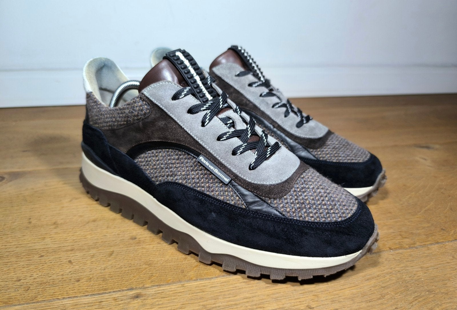 Floris van Bommel herenschoenen maat 9 / 43, Ophalen, Bruin, Floris van Bommel, Sneakers of Gympen