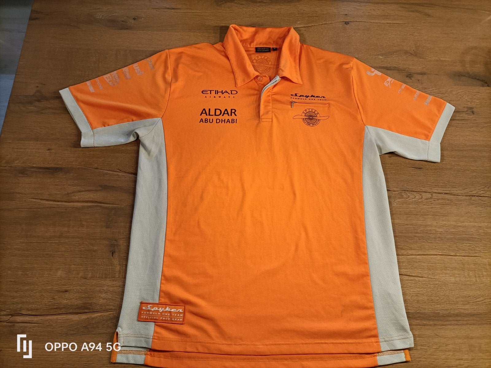 Spyker F1 Team 2007 Polo Shirt - Oranje - Maat XL, Spyker F1 Team, Maat 56/58 (XL), Oranje, Ophalen of Verzenden