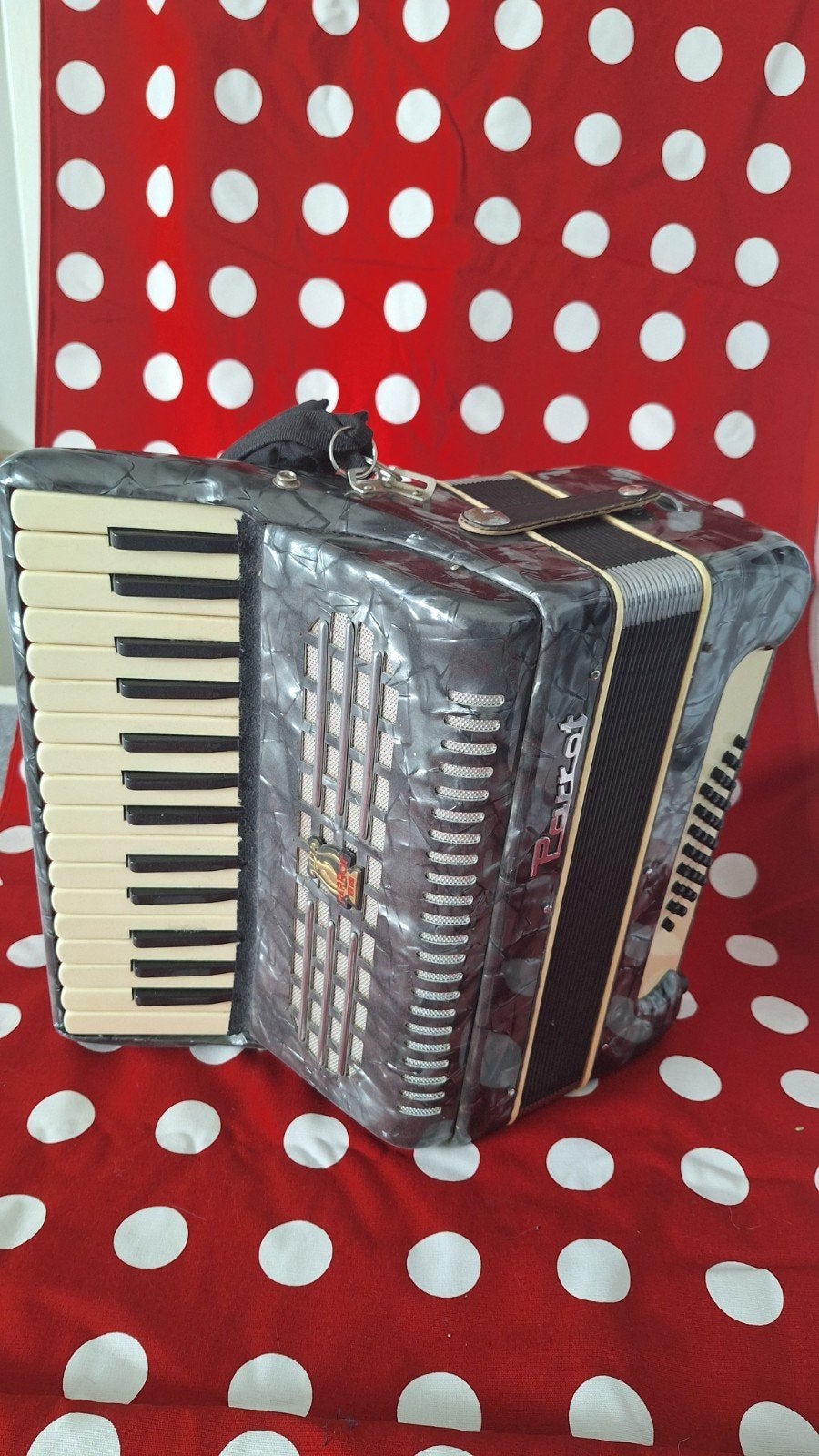 Parrot Accordeon - Toetsaccordeon met 48-bas, Overige merken, Met riemen, 48-bas, Gebruikt