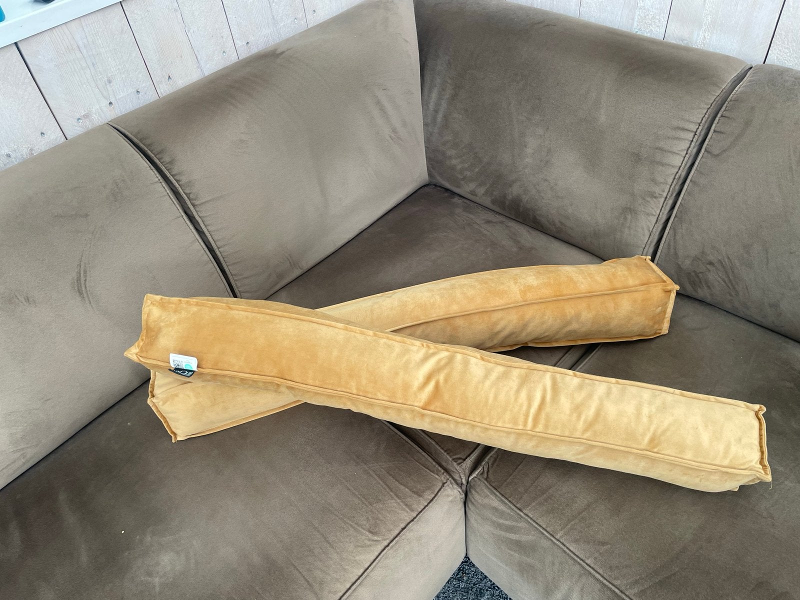 Tochtstoppers velours  Unique Living zgan., Ophalen, Geel, Zo goed als nieuw, Overige typen