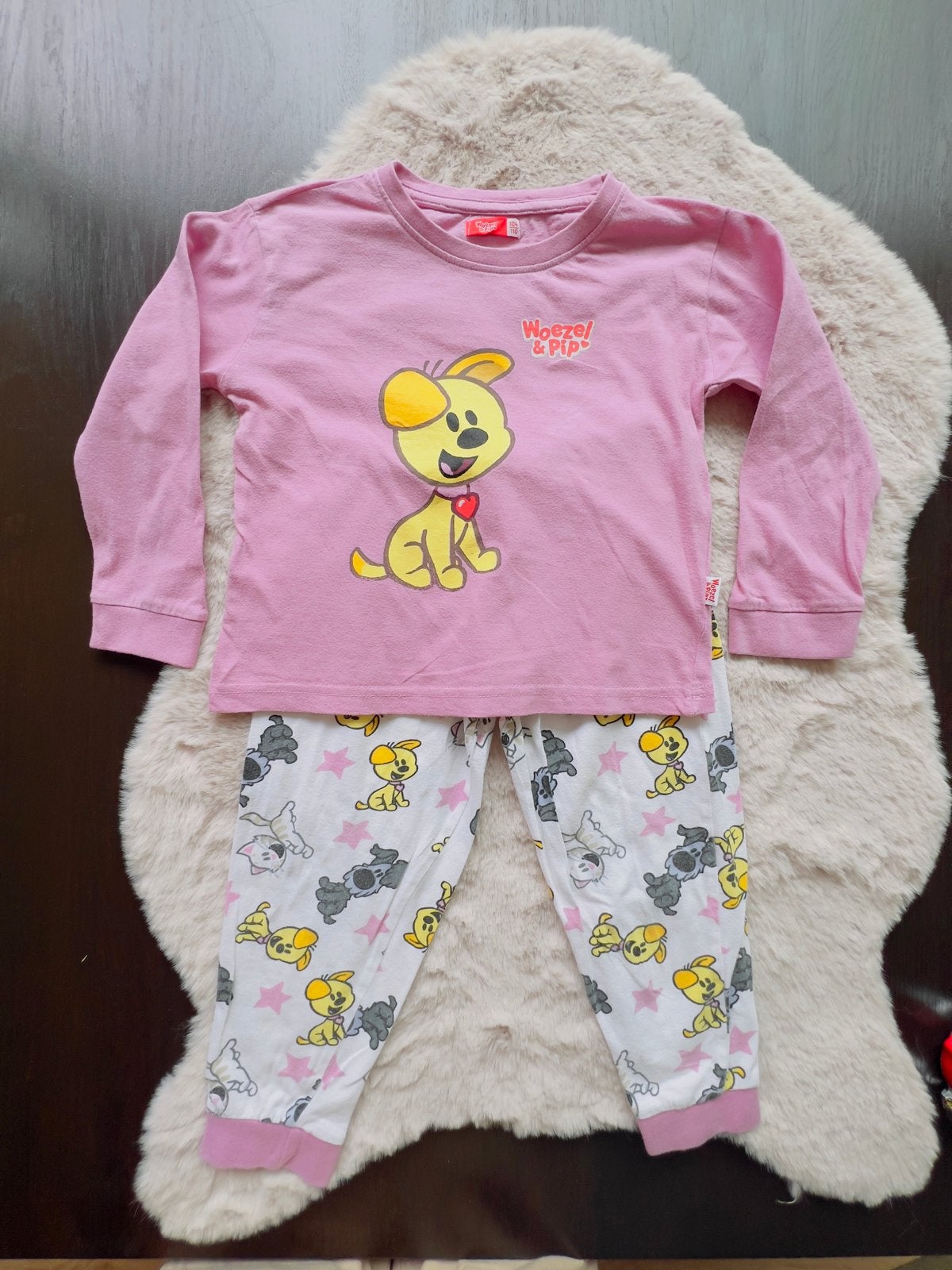 Woezel & Pip Pyjama Roze - Gedragen, Kinderen en Baby's, Kinderkleding | Maat 104, Ophalen of Verzenden, Gebruikt, Meisje, Nacht- of Onderkleding