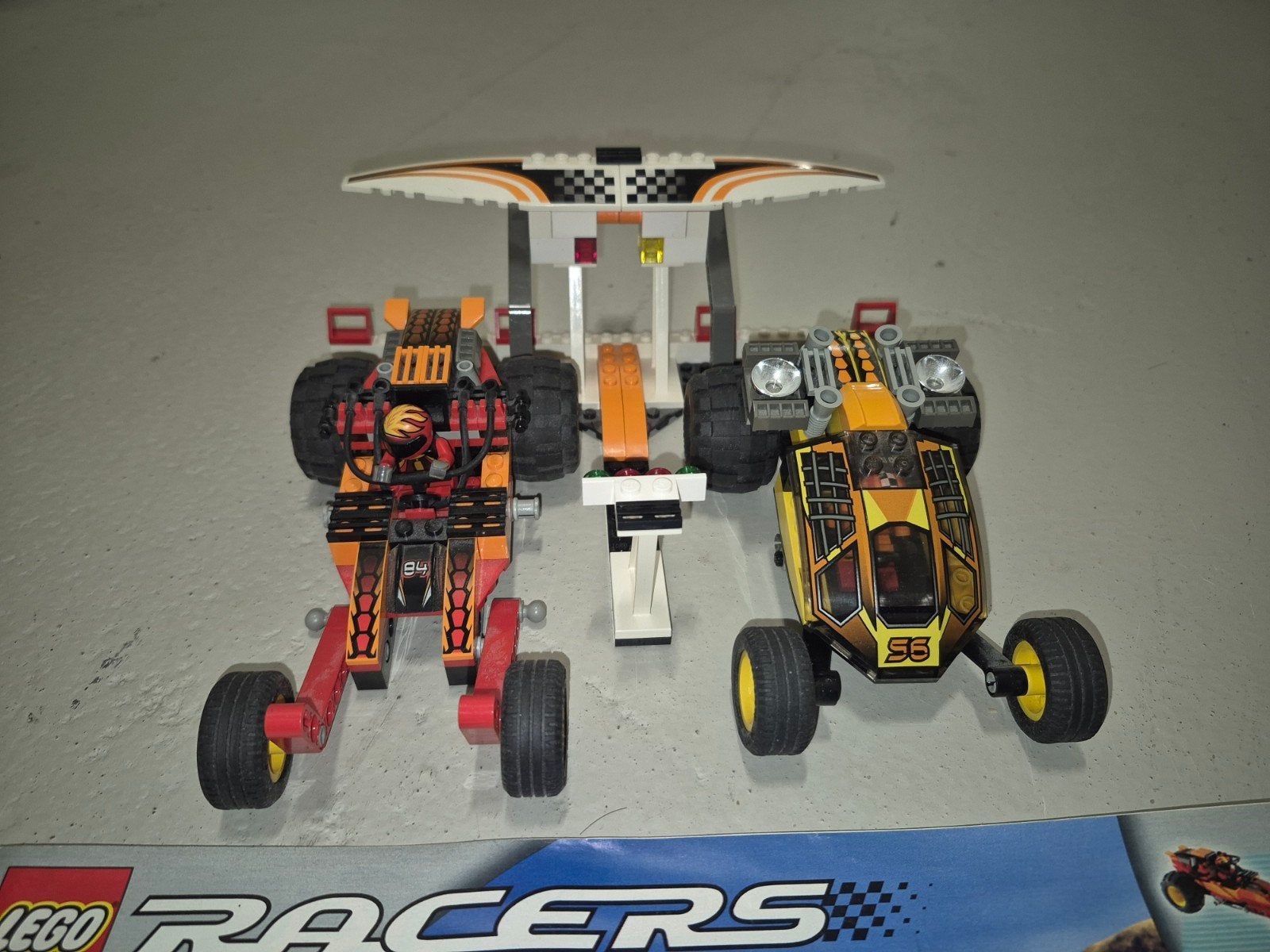 Lego Racers 4587 Duel Racers met instructieboekje, Gebruikt, Lego, Compleet, Ophalen of Verzenden