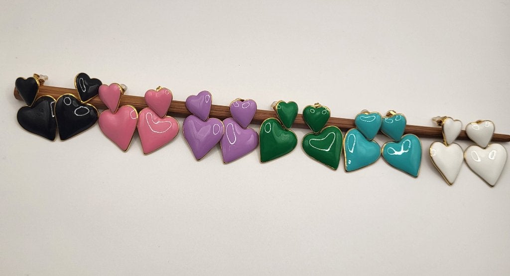 Oorhangers hartjes, stainless steel, Overige materialen, La Jefa Sieraden, Nieuw, Ophalen of Verzenden