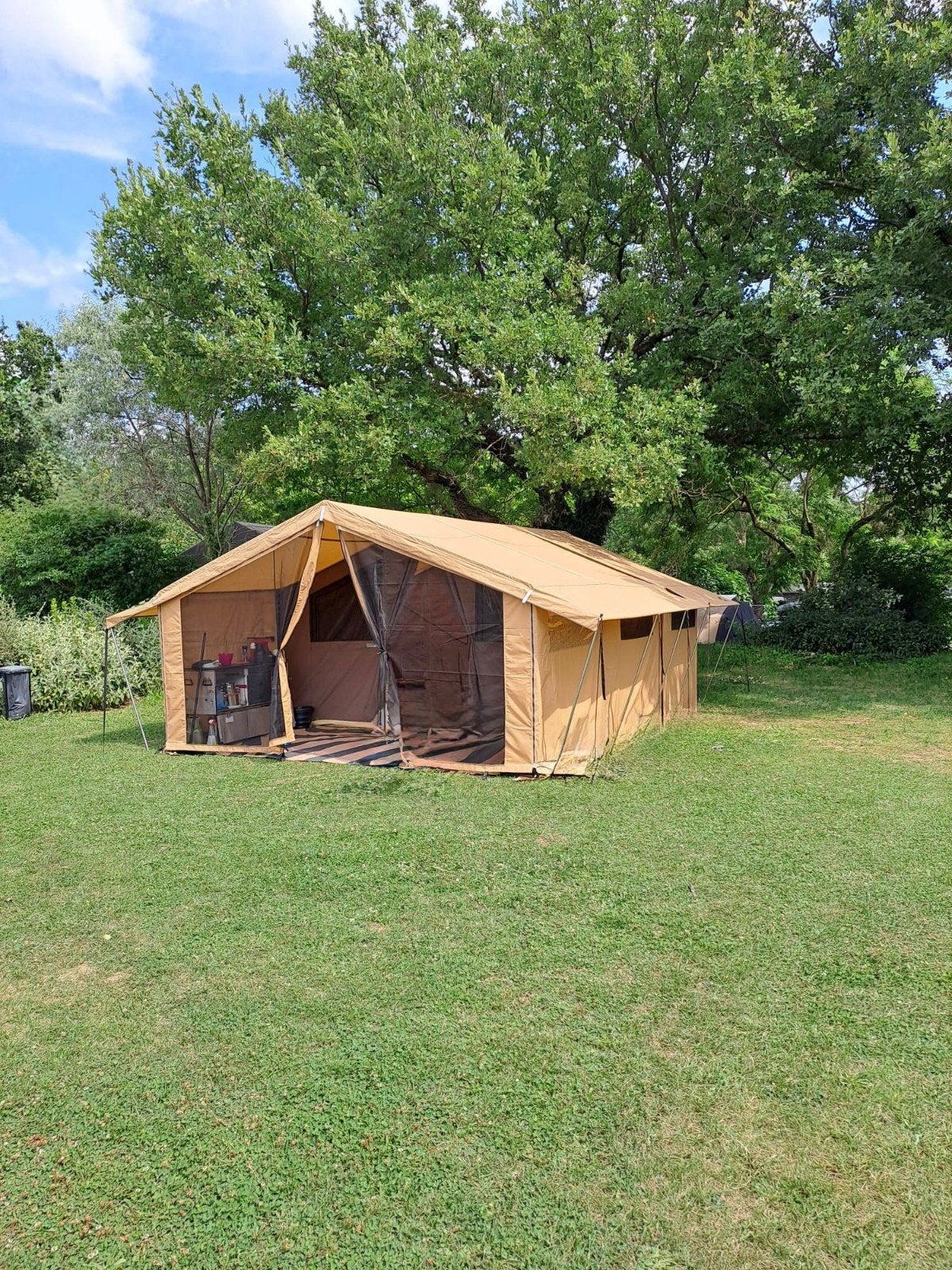 Te koop Cabanon Safari Lodge 2015 (vouwwagen), Ophalen, Meerkleurig, Cabanon, Aanwezig