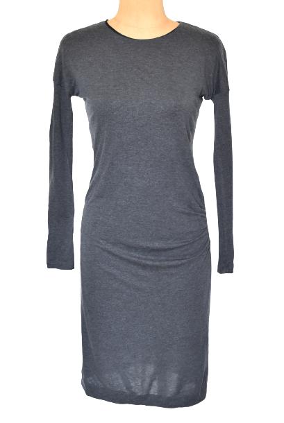 Filippa K. jurkje, jurk, Jersey Drape Dress, grijs, Mt. S, Verzenden, Knielengte, Maat 36 (S), Grijs
