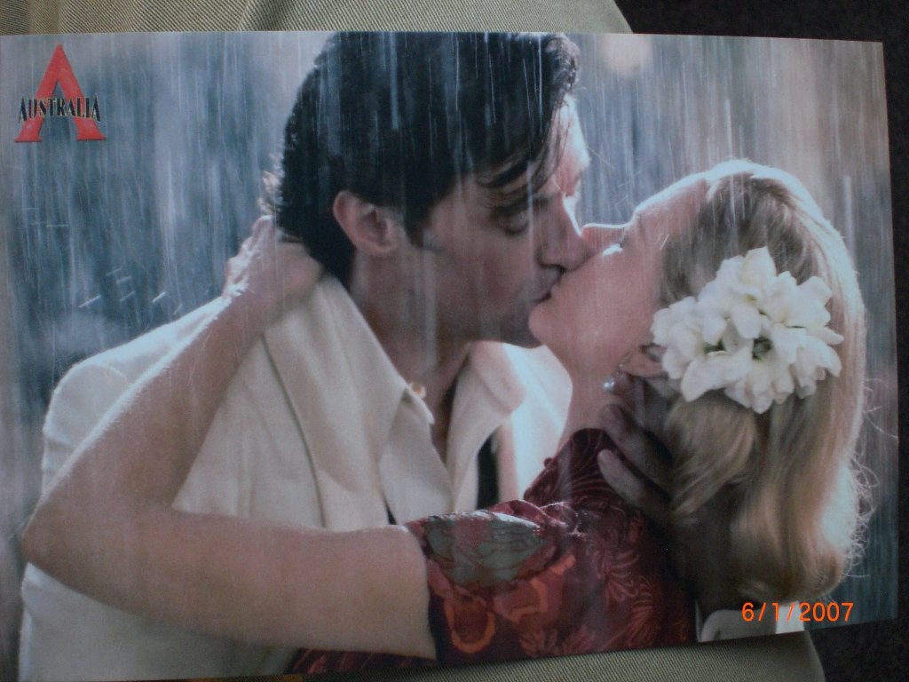 kaart Hugh Jackman en Nicole Kidman in ''Australia, Ophalen of Verzenden, 1980 tot heden, Ongelopen, Sterren en Beroemdheden
