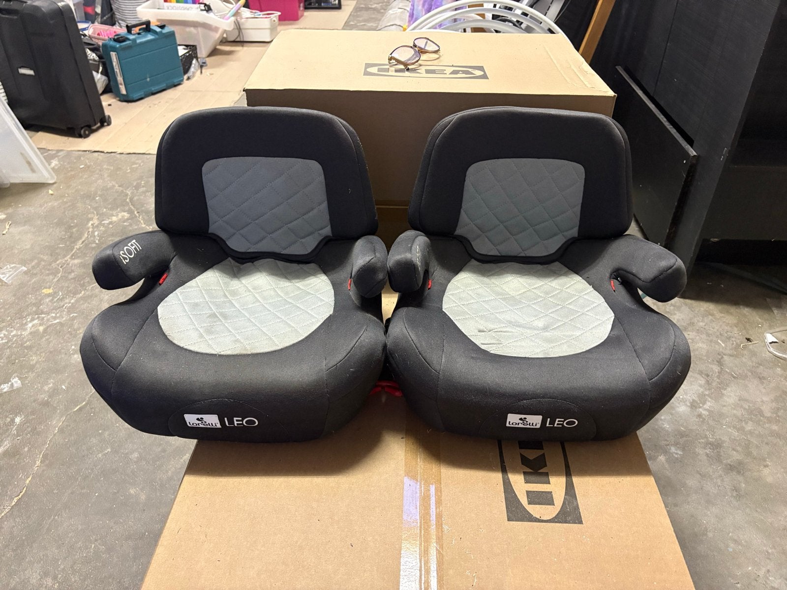 2x Lorelli Leo autostoelverhoger - Zo goed als nieuw, Autogordel, 15 t/m 36 kg, Zijbescherming, Zo goed als nieuw