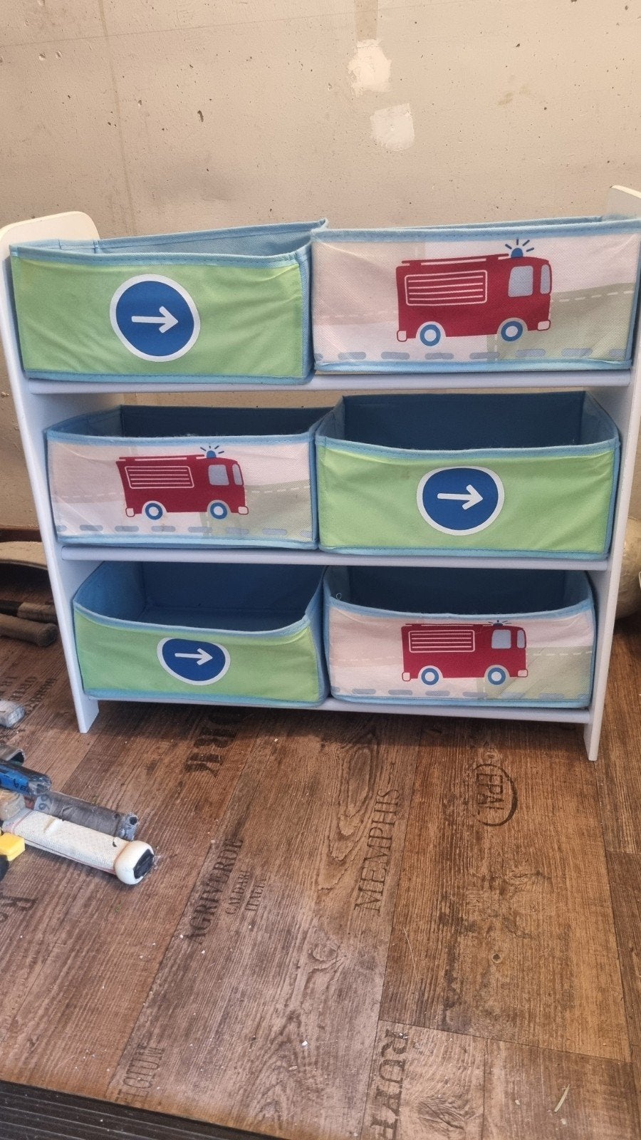 Kinderopbergrek met 6 stoffen bakken - Brandweer thema, Ophalen, Overige typen