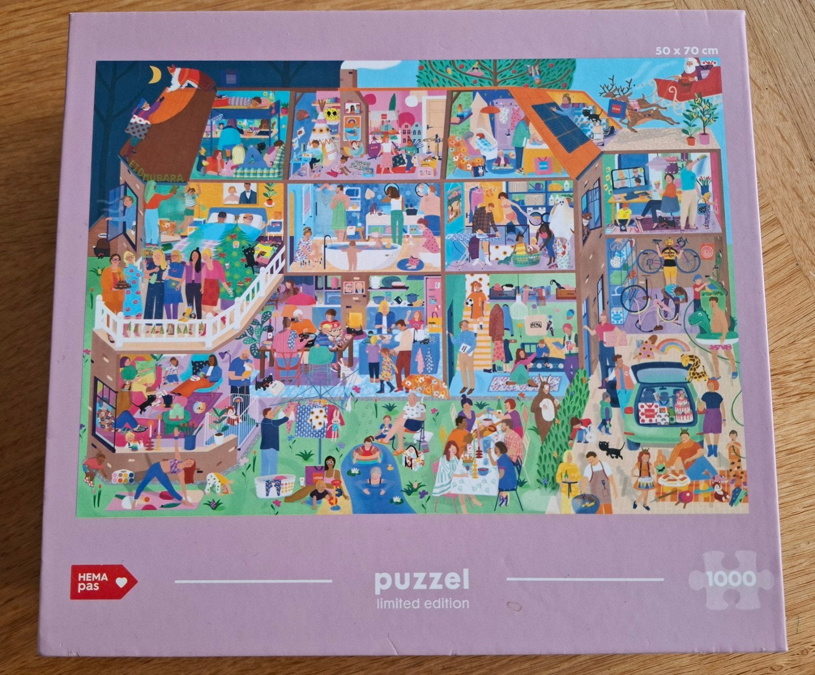 limited edition hema puzzel 1000 stukjes, Ophalen of Verzenden, 500 t/m 1500 stukjes, Zo goed als nieuw, Legpuzzel