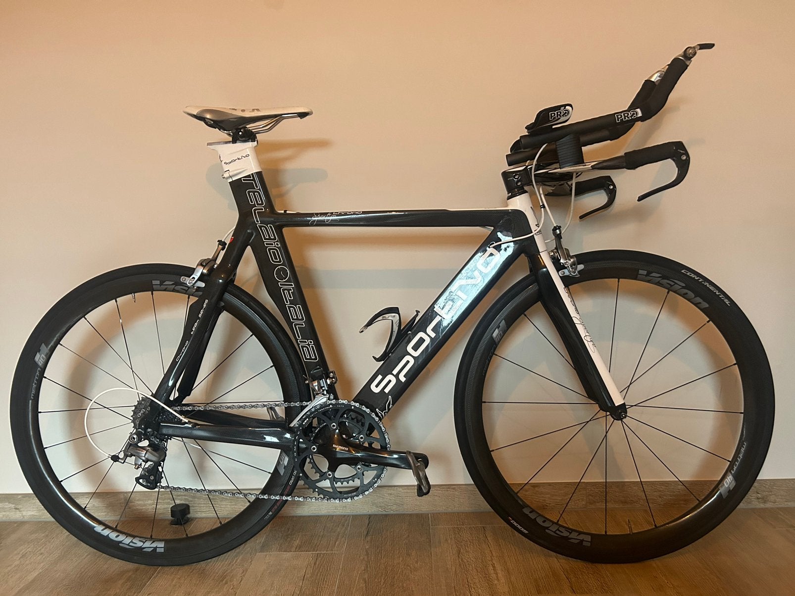 Tijdritfiets SPORTIVO in absoluut goede staat!, Fietsen en Brommers, Carbon, Velgrem, Zo goed als nieuw, Meer dan 20 versnellingen