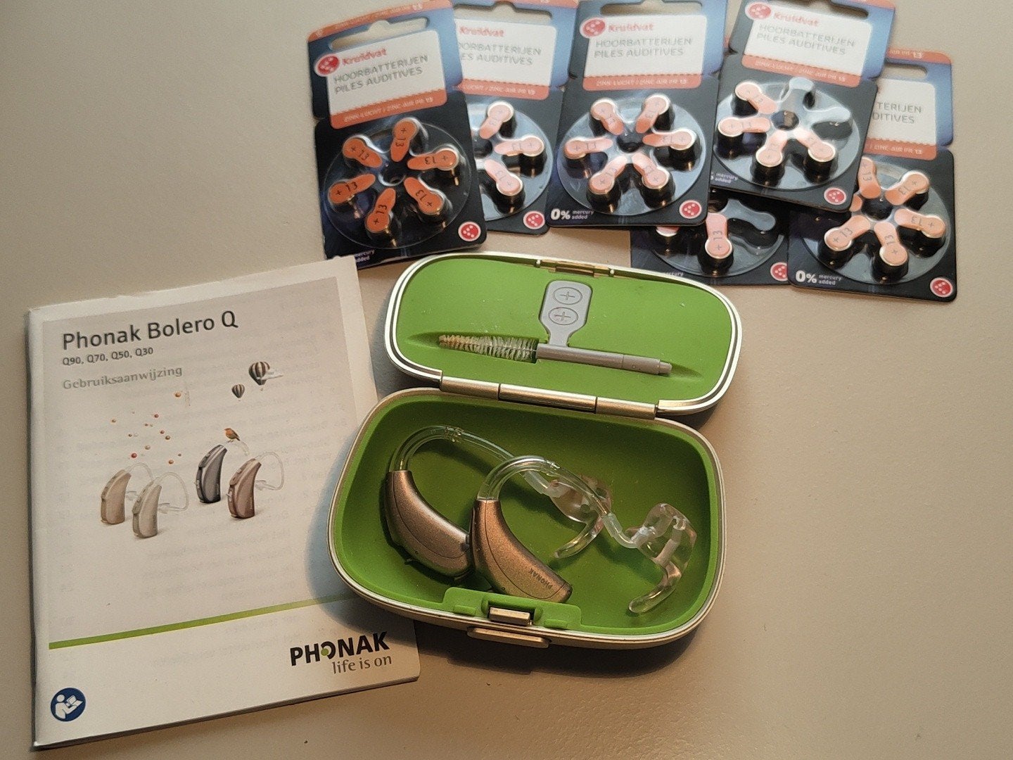 Gehoorapparaten Phonak Bolero Q incl. 30 batterijen en etui, Diversen, Ophalen of Verzenden
