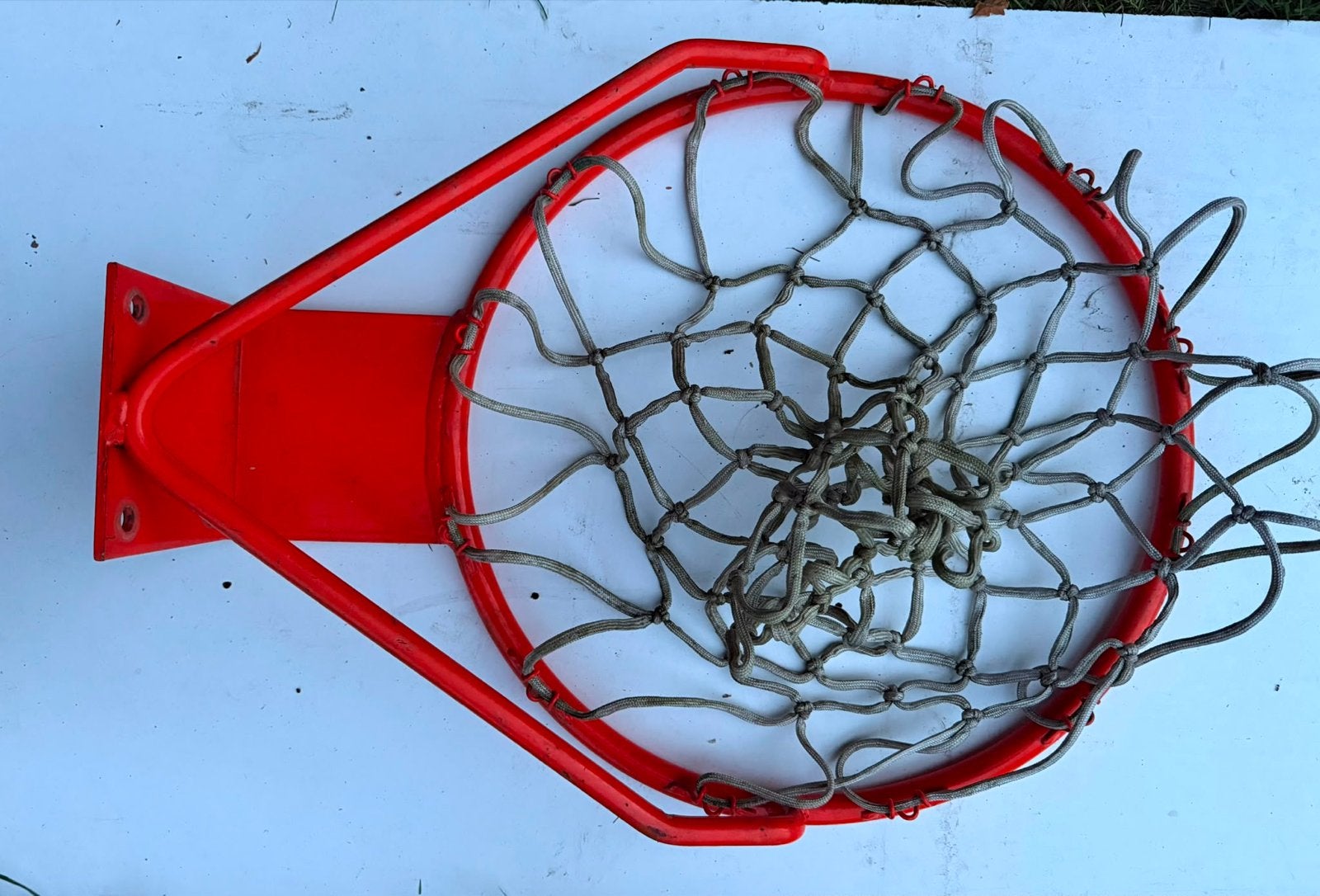 Basketbalring met net - rood, gebruikt, Sport en Fitness, Basketbal, Ophalen, Gebruikt, Ring, Bord of Paal