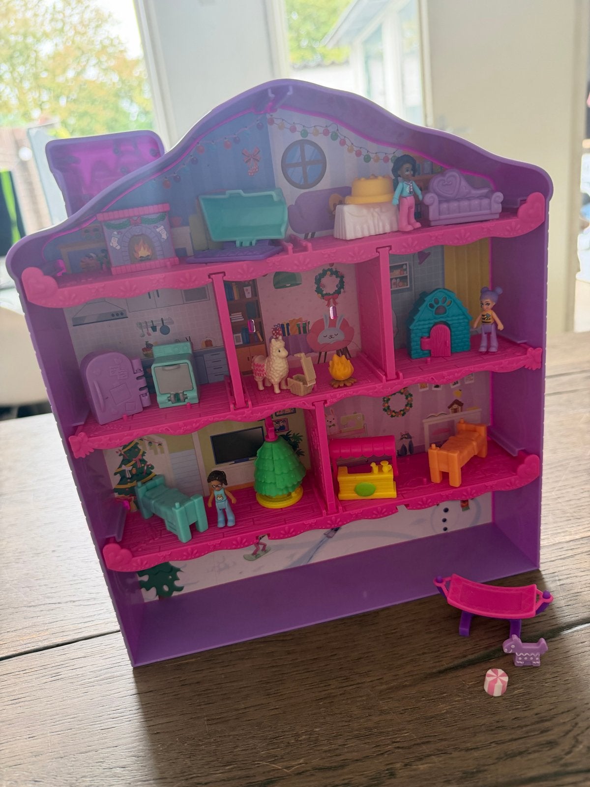 Polly Pocket Poppenhuis met accessoires, Ophalen of Verzenden, Gebruikt, Poppenhuis