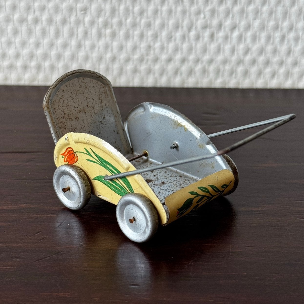Antieke Blikken Buggy, Kinderwagen, Wandelwagen, U.S. Zone, Ophalen of Verzenden, Gebruikt