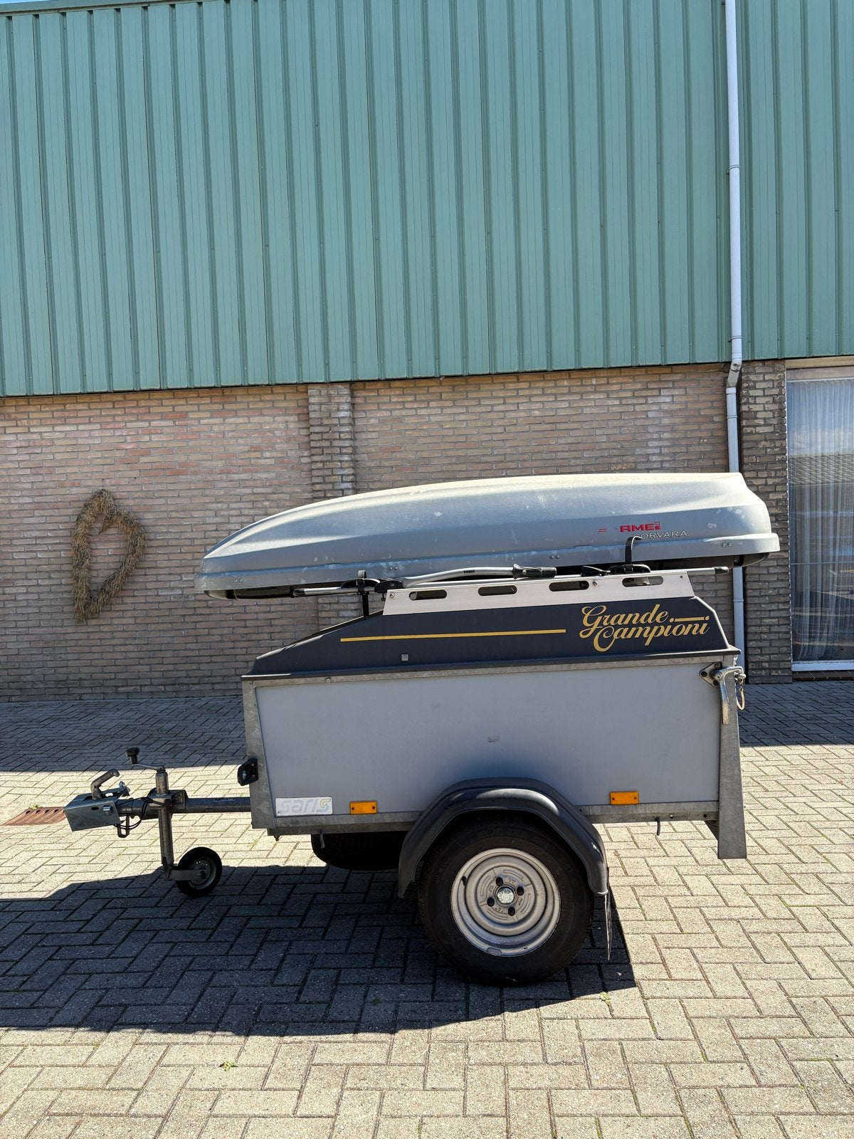 Saris Speedy RT500 Bagagewagen + dakkoffer en fietsendragers, Ophalen of Verzenden, Gebruikt
