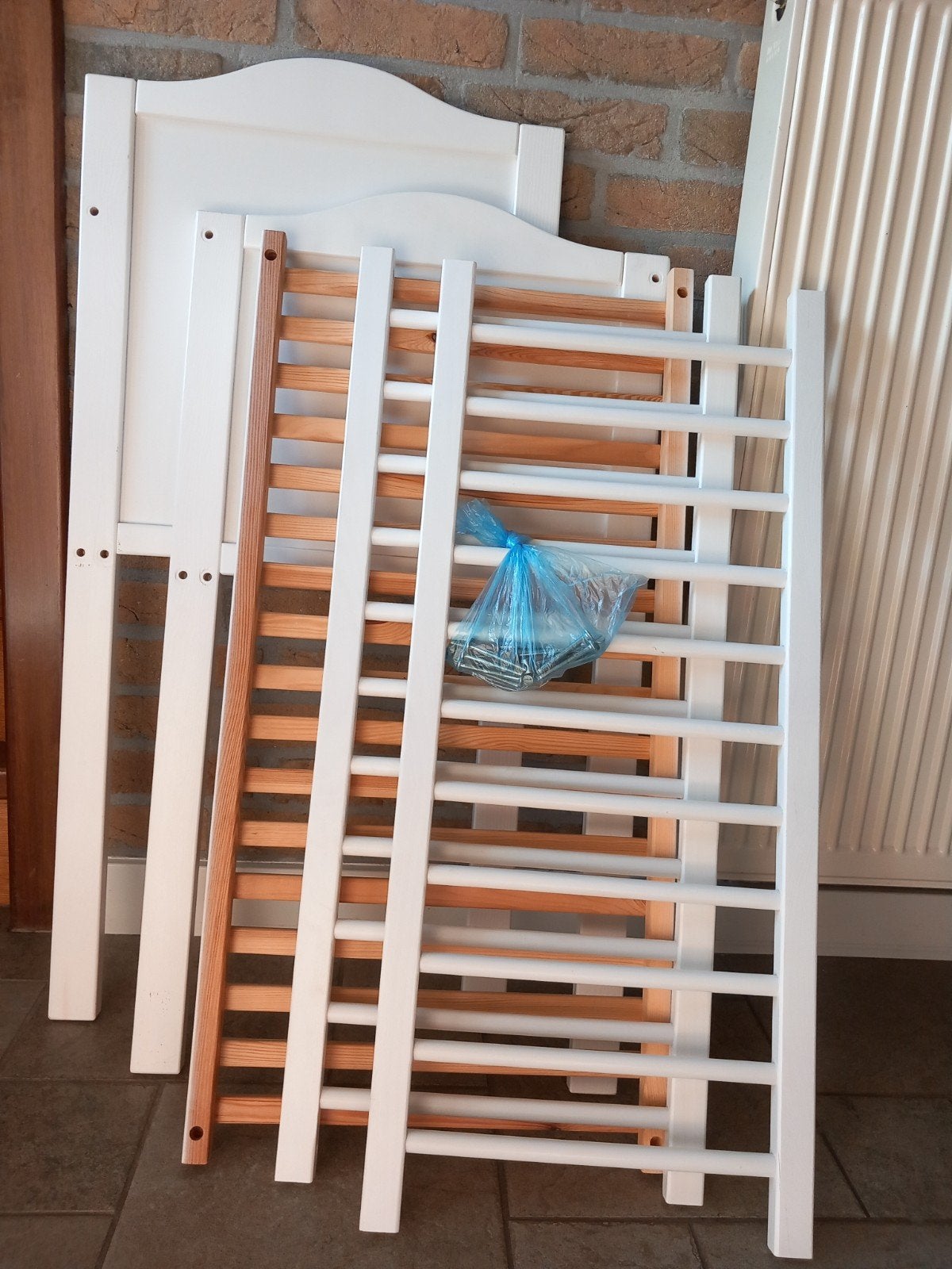 Babywiegje wit hout 40x80cm, Ophalen, Gebruikt, Wieg