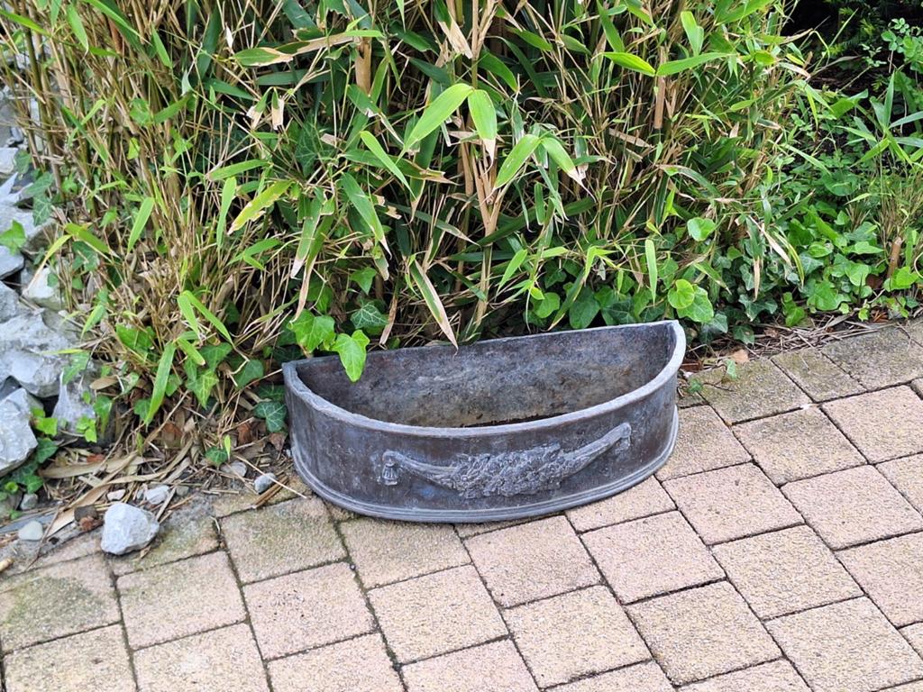 Antieke Loden Plantenbak Engeland, Tuin en Terras, Bloembakken en Plantenbakken, Ophalen, Gebruikt, Minder dan 30 cm, Balkon