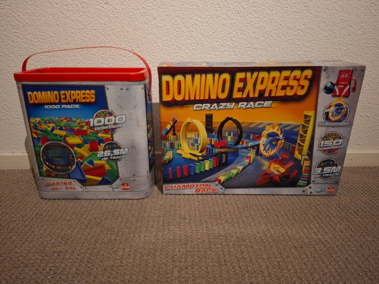 Domino Express: Master XXL 1000 en Crazy Race set, Ophalen of Verzenden, Zo goed als nieuw, Jongen of Meisje