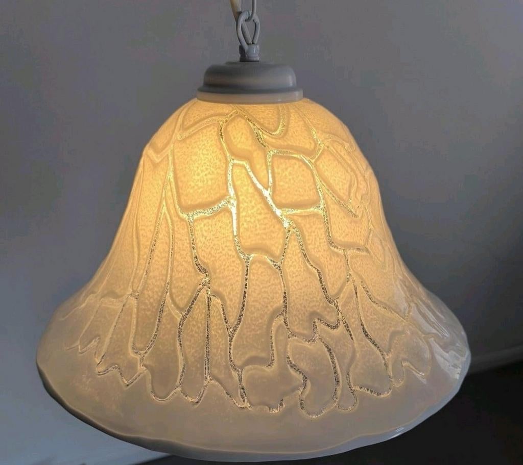Tulip Vetri Murano Hanglamp Italië handgemaakt jaren' 70, Huis en Inrichting, Ophalen, 50 tot 75 cm, Zo goed als nieuw, Mid Century modern