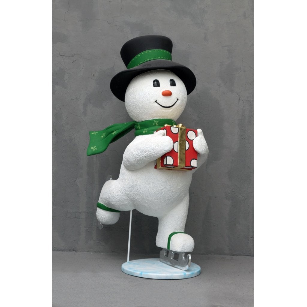 Snowman skating kado – Sneeuwpop Hoogte 216 cm
