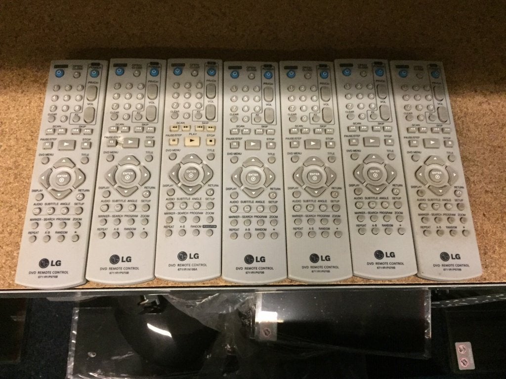 3x afstandsbediening LG DVD remote 6711R1P070B, Ophalen, Gebruikt, Origineel, Dvd
