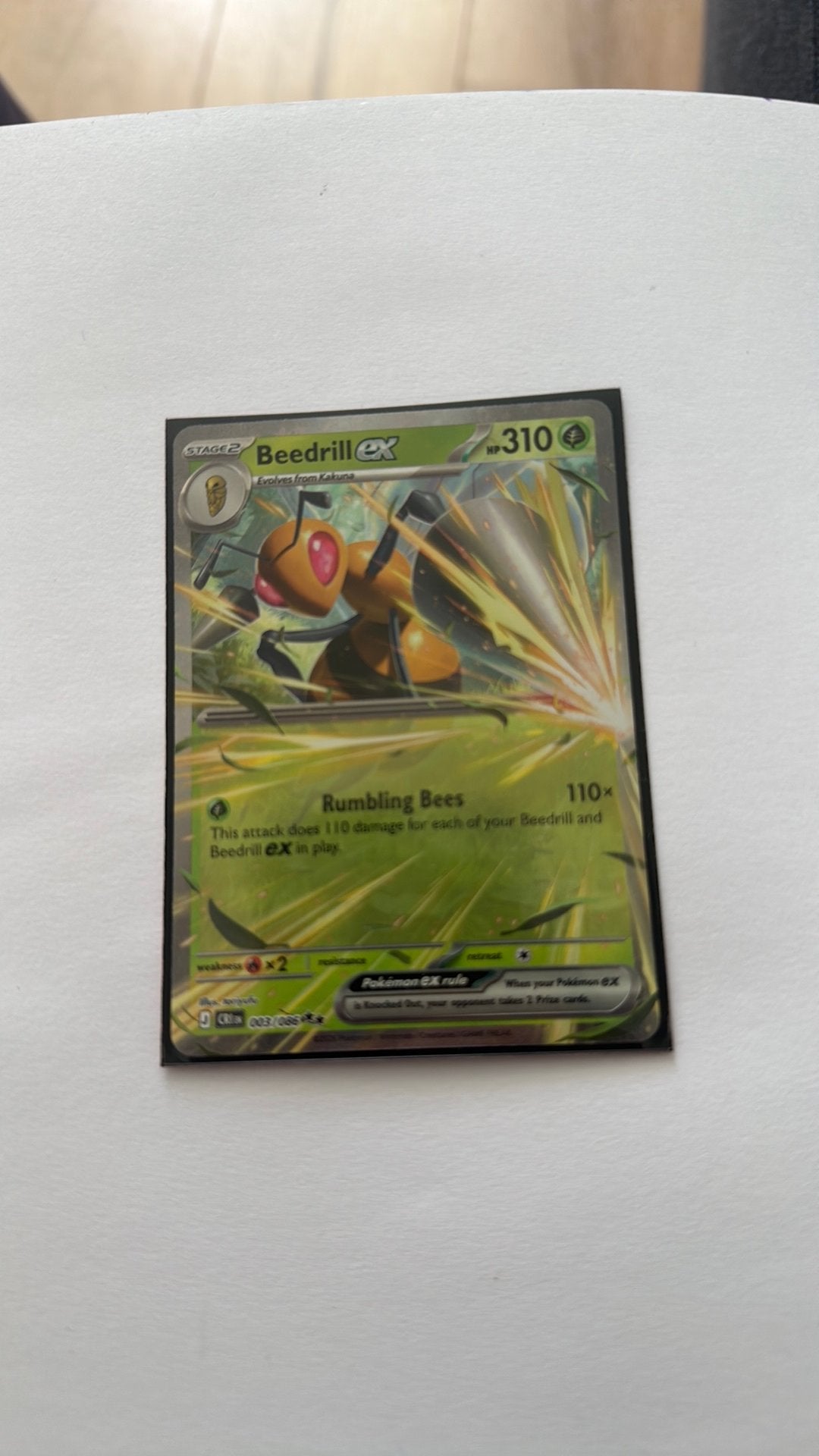 Beedrill Ex pokemon kaart chaos rising, Ophalen of Verzenden, Zo goed als nieuw