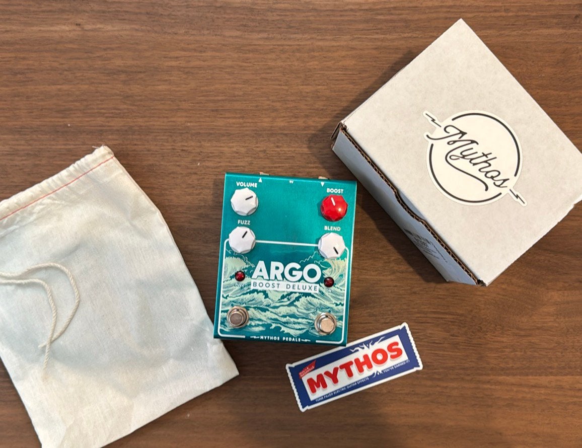 Mythos Effects Argo Boost Deluxe, Muziek en Instrumenten, Ophalen of Verzenden, Zo goed als nieuw, Distortion, Overdrive of Fuzz
