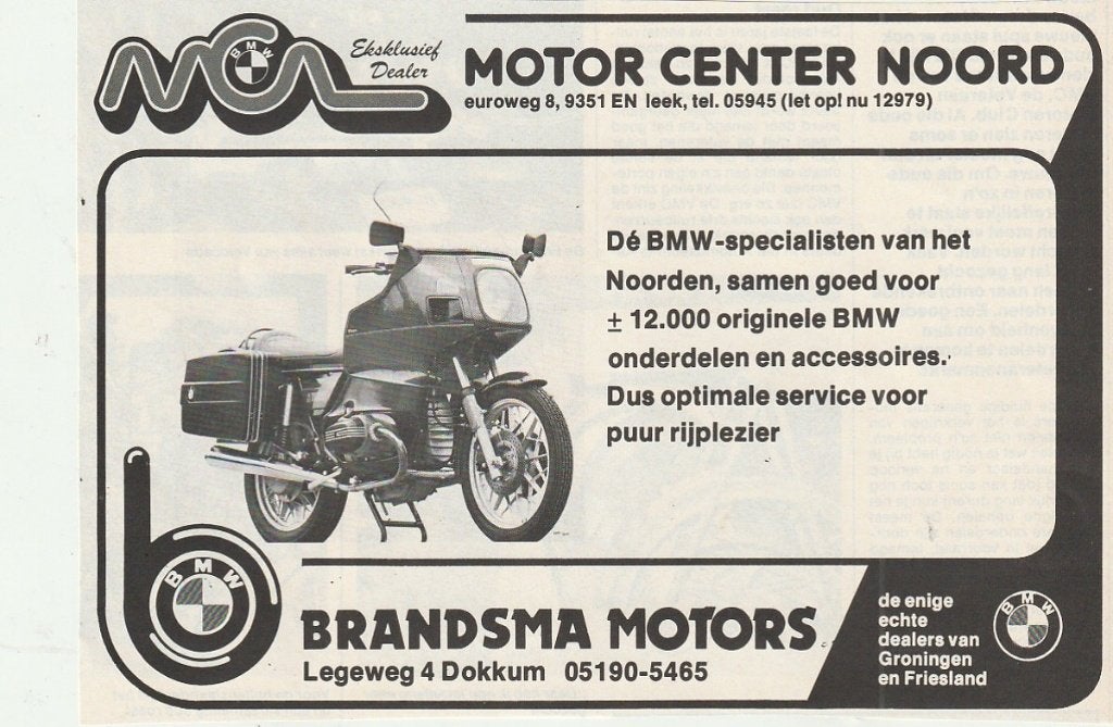 Retro reclame 1983 Brandsma Motors Legeweg dokkum BMW, Verzamelen, Verzenden, Overige typen