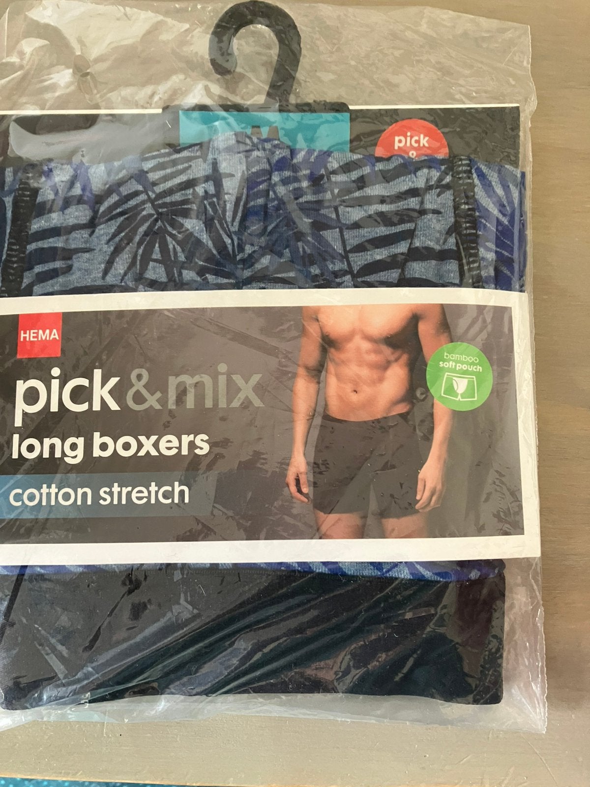 Hema boxershort cotton stretch maat M. Nieuw, Kleding | Heren, Ophalen, Blauw, Boxer