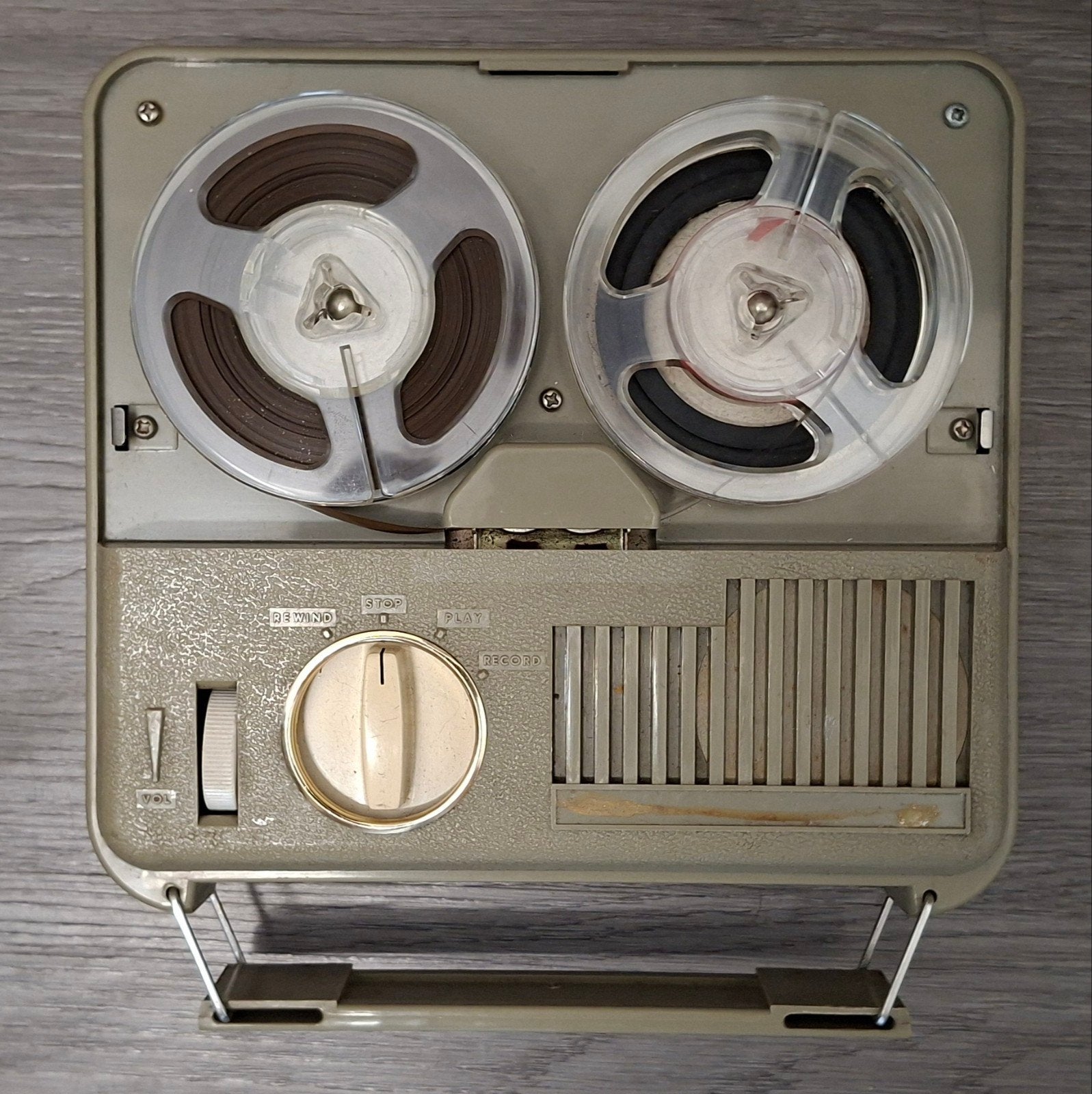 Vintage Bandrecorder met stofkap en banden, Ophalen of Verzenden, Bandrecorder, Met banden