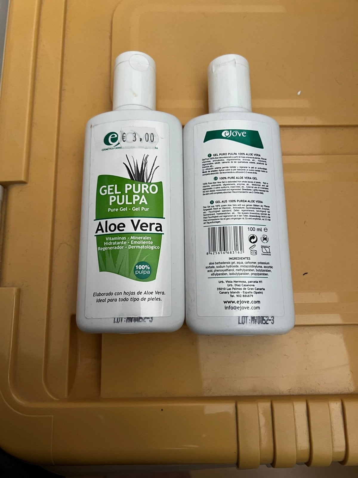 Jove Aloë Vera Gel Puro Pulpa - 100% Pure Gel, Ophalen of Verzenden, Nieuw, Bodylotion, Crème of Olie