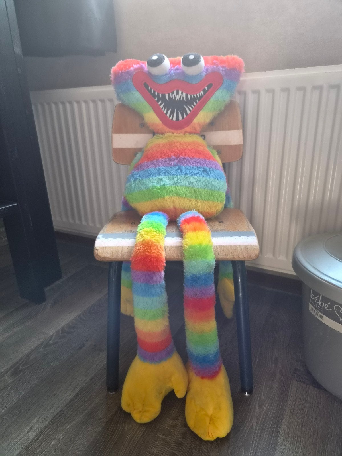Grote regenboog Huggy Wuggy knuffel +70cm, Overige merken, Overige karakters, Overige typen, Ophalen of Verzenden