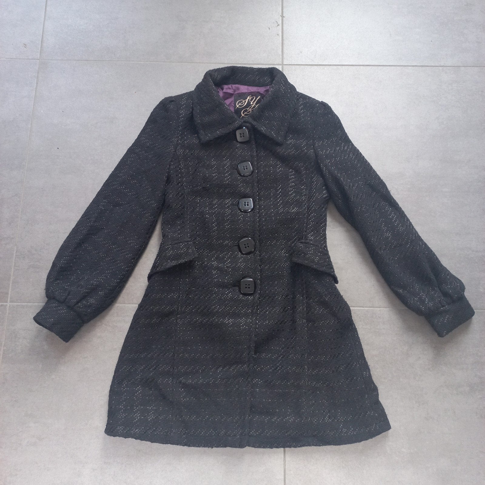 Stijlvolle SY by Steps winterjas - Maat XS, Kleding | Dames, SY by Steps, Zwart, Ophalen of Verzenden, Zo goed als nieuw