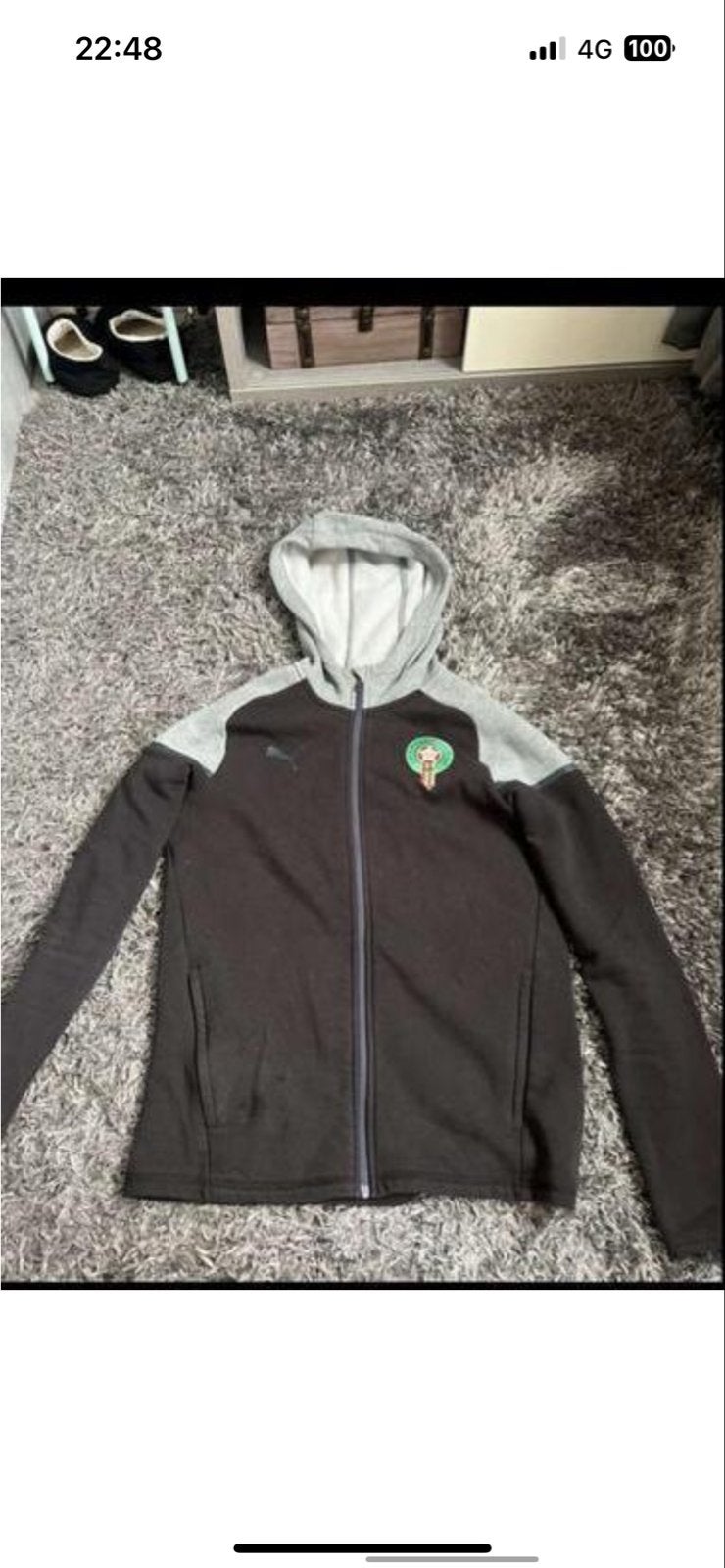Puma trainingspak Marokko, Maat 48/50 (M), Zwart, Ophalen of Verzenden, Voetbal