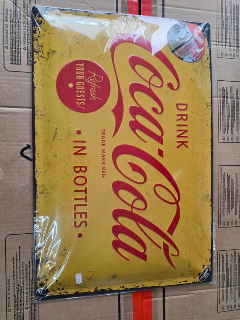 Coca cola 60x40 ., Ophalen of Verzenden, Nieuw, Reclamebord