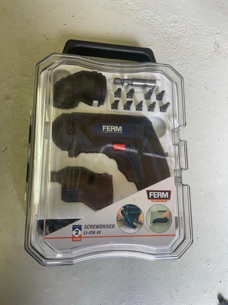 Ferm Accu Schroevendraaier Li-Ion 4V, Ophalen, Nieuw, Minder dan 400 watt, Boor- en Schroefmachine