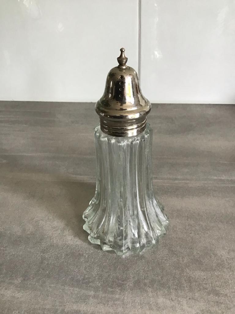 Vintage glazen suikerstrooier, Antiek en Kunst, Ophalen
