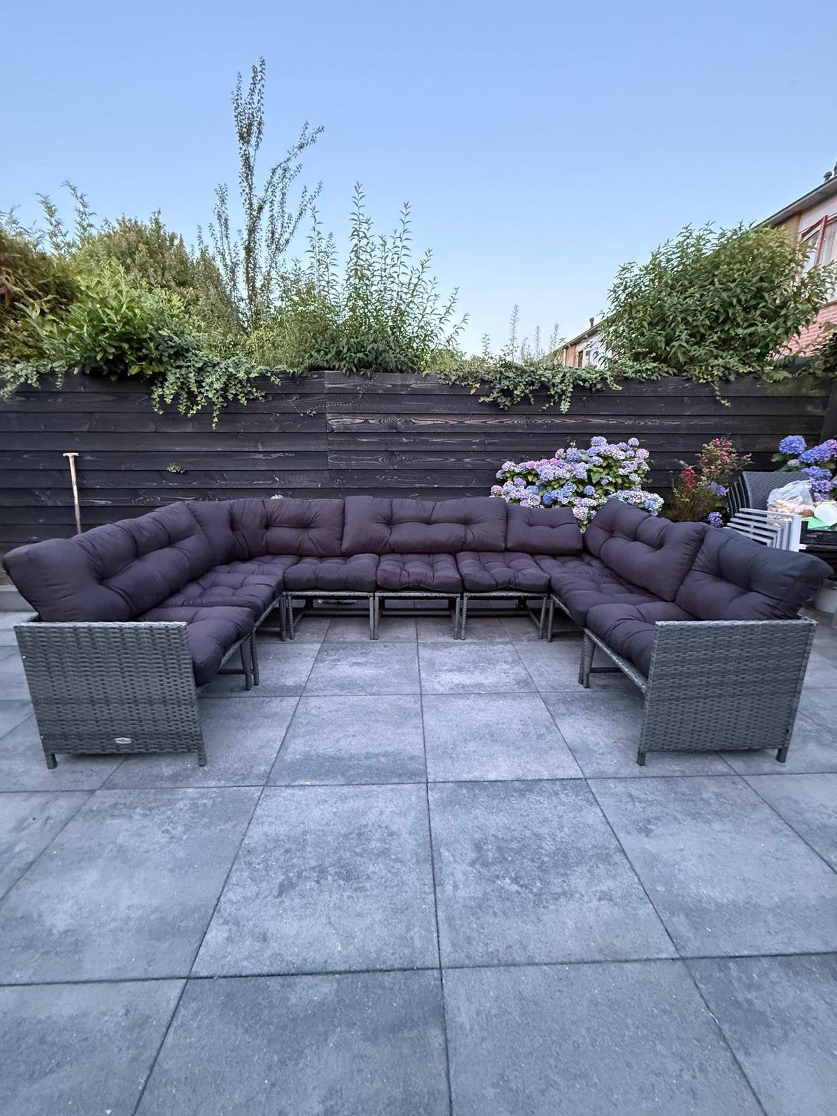 Lounge bank voor tuin vidaxl, Ophalen, Zo goed als nieuw, Minder dan 150 cm