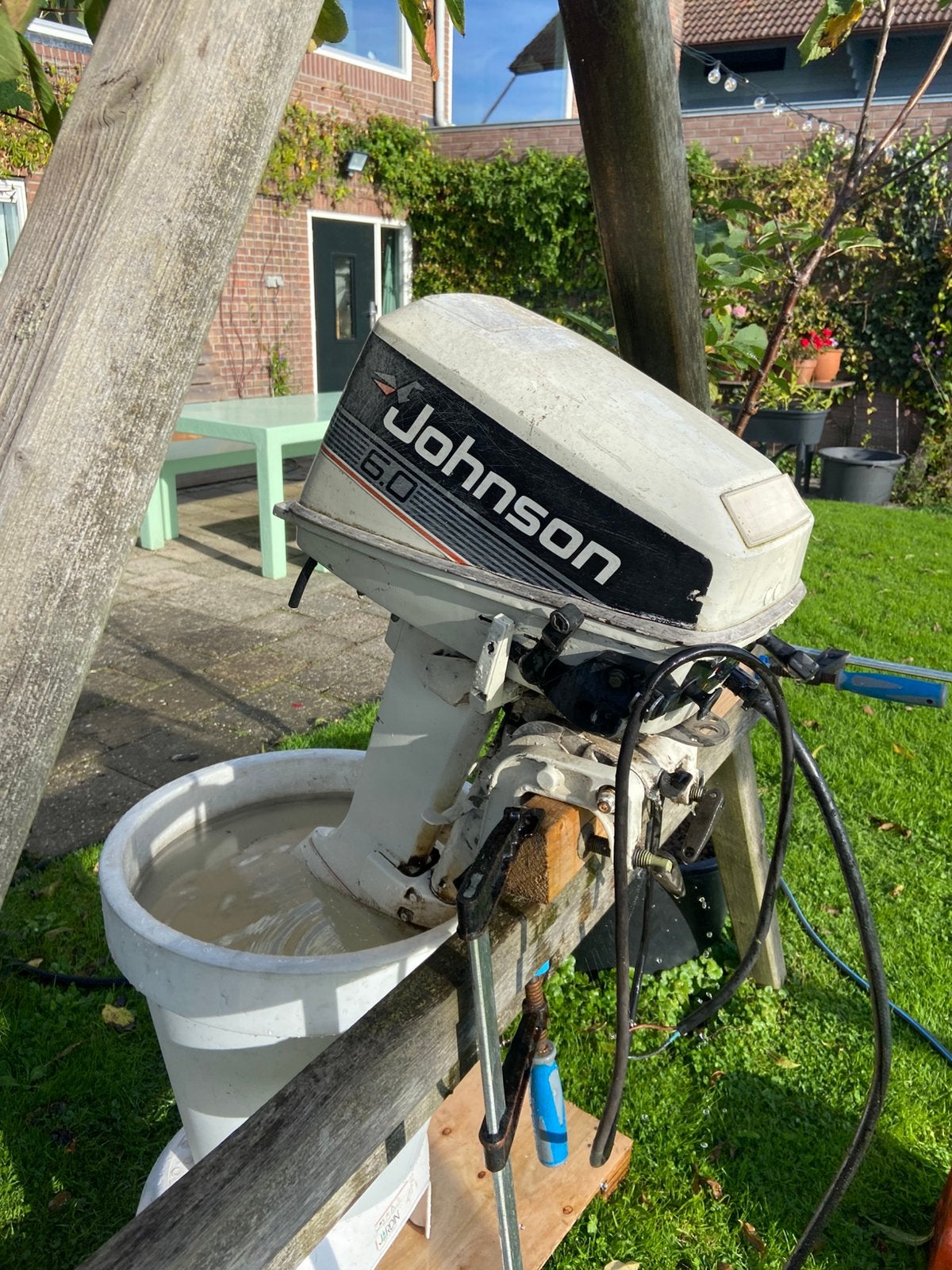 1986 Johnson 6pk 2takt buitenboordmotor (console), Ophalen, Zo goed als nieuw, Motor en Techniek, Motorboot