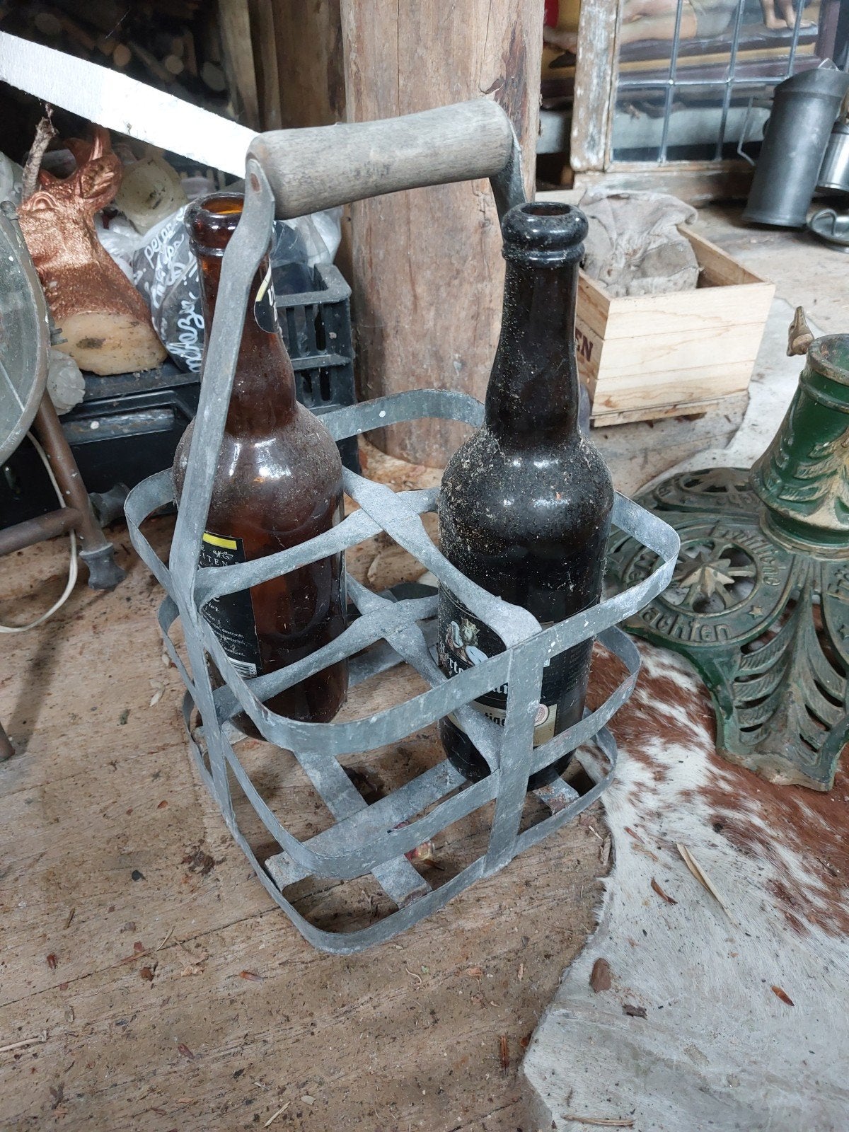 oud flessenrek, Antiek en Kunst, Ophalen of Verzenden