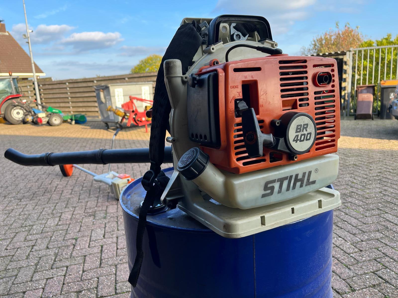 STIHL BR 400 Bladblazer, Ophalen, Gebruikt, Benzine, Ruggedragen