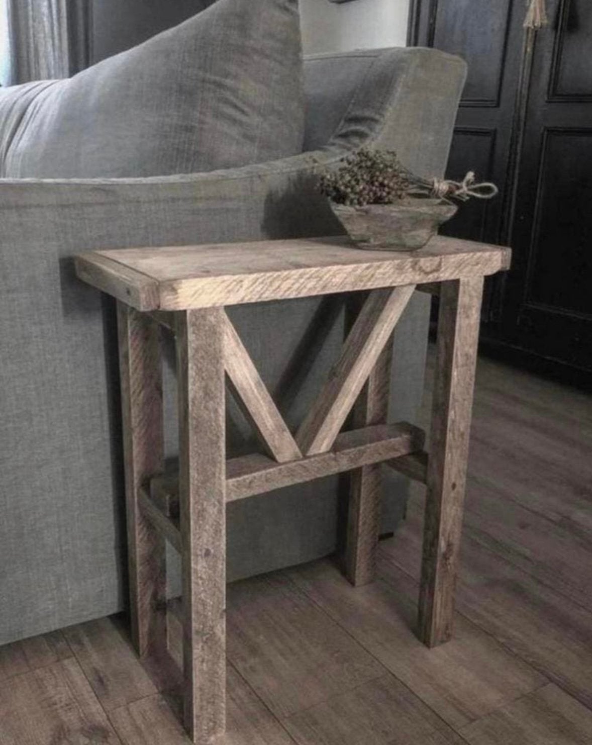 ~Stoer Sober Landelijk Houten Bijzettafeltje/Bankje~, Ophalen of Verzenden, Nieuw