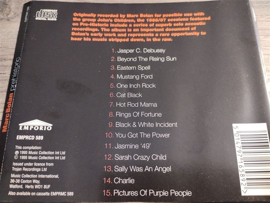 Marc Bolan - Prehistoric, Cd's en Dvd's, Ophalen of Verzenden, Zo goed als nieuw, Poprock